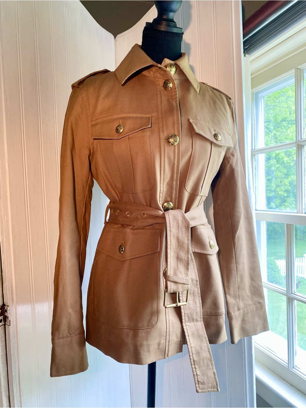Banana Republic Tan Belted Trench Jacket